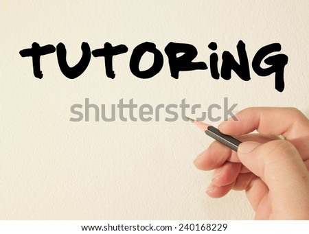 tutoring text write on wall
