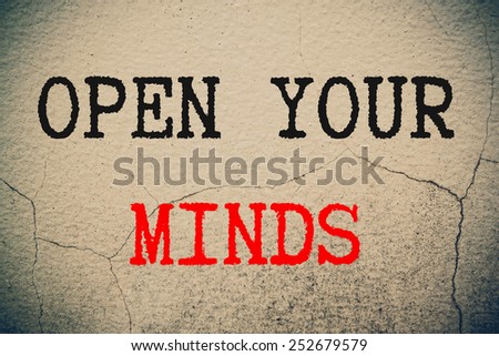 Open Your Mind Concept