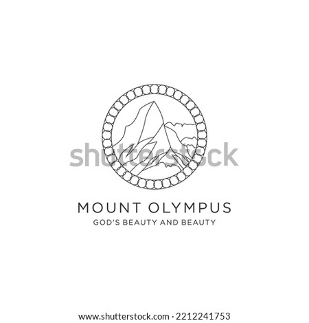 Mount olympus logo icon vector image