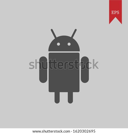 Android vector graphic illustrations, which can be used for icons, web logos, profile icons, even application logos