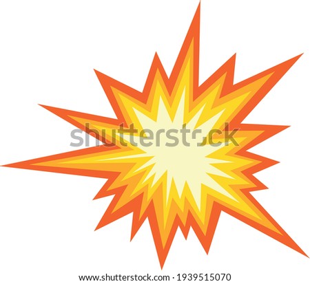 Vector illustration of explosive collision emoticon