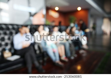 blurred background of business people waiting for job interview