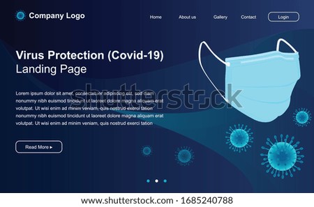 Coronavirus (Covid-19) landing page, Virus Protection, Stop Coronavirus