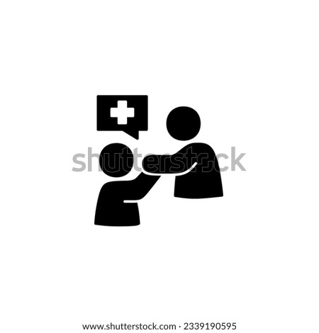 ask for help solid icon black solid vector with mental health theme