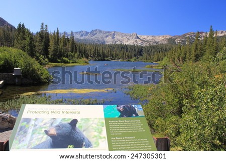 MAMMOTH LAKES, USA - AUGUST 9: Landscape of Mammoth Lake, a scenic nature land in California, on August 9 2013