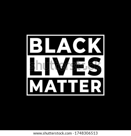 Black lives matter modern logo, banner, design concept, sign, with black and white text on a flat black background. 