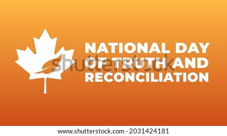 national day of truth and reconciliation modern creative banner, design concept, social media post with white text on an orange background  Сток-фото © 