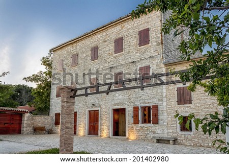 Old vineyard house in Istrian town Bale, known for its good vines Teran and Malvazija.