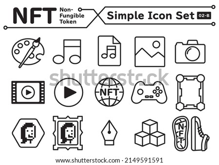 Simple icon set for NFT No.2 - B