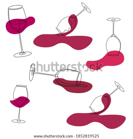 Similar – Image, Stock Photo wine glass falling on a reflective surface