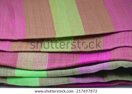 Colorful Thai Silk With Isolated Background