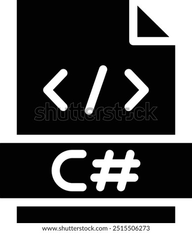 C sharp Vector Icon Design Illustration