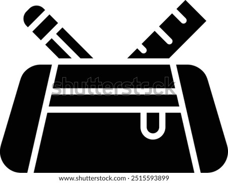 Pencil Case Vector Icon Design Illustration