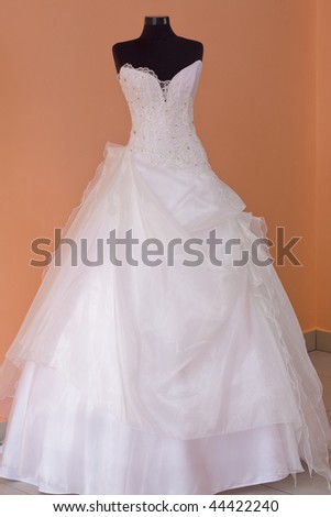 beautifully sewn wedding dress