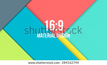 Background Unusual modern material design. Format 16:9 . Vector Illustration. 