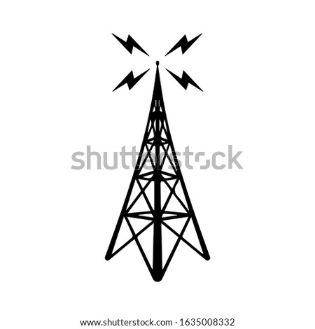 tower signal icon vector template 