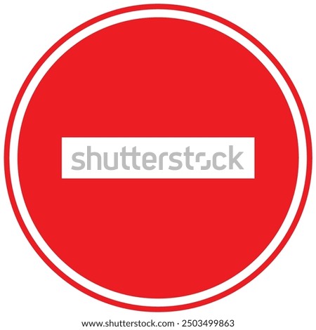 No entry. Red road stop sign icon.Red circle prohibition sign, stop symbol. vector illustration. Access ban simbol. Vector illustration