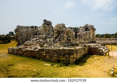 Tulum ruins on the Riviera Maya area of Mexico.