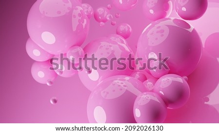 Similar – Image, Stock Photo Floating suspended pastel balls in the pastel background.3D render of glossy spheres. Pastel colours pantone. Abstract background. Science physics glossy balls modern art pop.Copy space empty space