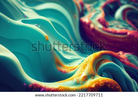 Similar – Image, Stock Photo Stunning curly paint colorful close up background with super texture. Macro style, copy space