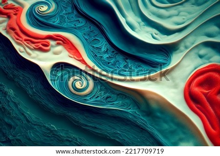 Similar – Image, Stock Photo Stunning curly paint colorful close up background with super texture. Macro style, copy space