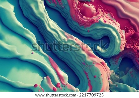 Similar – Image, Stock Photo Stunning curly paint colorful close up background with super texture. Macro style, copy space