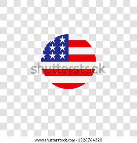 united states of america icon sign and symbol. united states of america color icon for website design and mobile app development. Simple Element from countrys flags collection for 