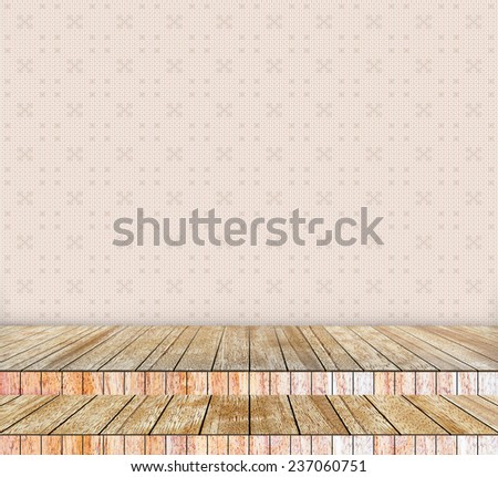 Backdrop abstract wall  and wood slabs arranged in perspective texture background in natural colors and patterns.