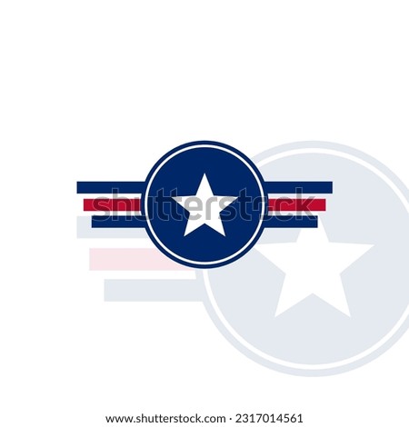 US Army logo set. Air Force seal, United States Army mark, Coast Guard, USA Department emblem icons. Vector editorial illustration