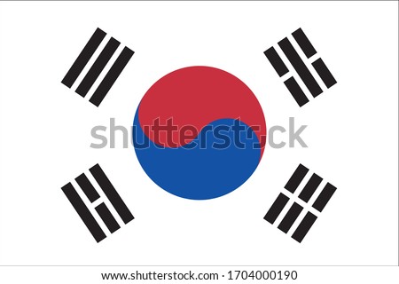 South Korea flag country national oriental