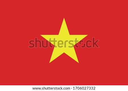 Vietnam flag country vector asia vietnamese