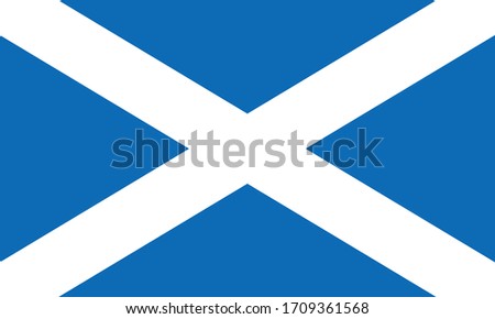 Scotland flag country nation vector europe