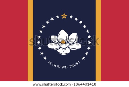 Mississippi flag USA nation vector patriotic state 