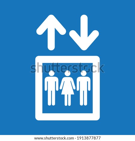 elevator sing vector symbol icon men women up dow