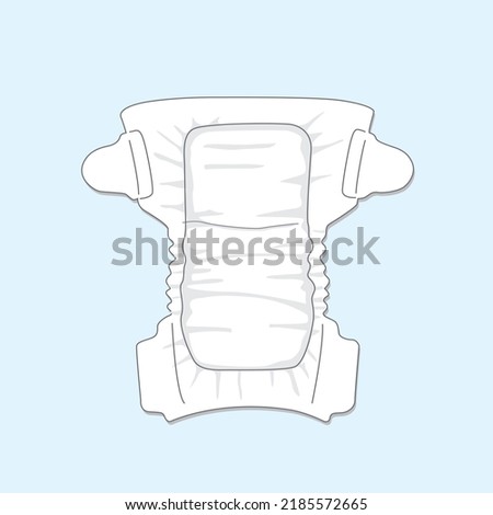 open baby diaper vector illustration