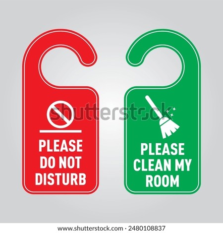 do not disturb clean my room tag sign