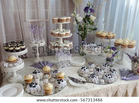 beautifully laid dessert table
