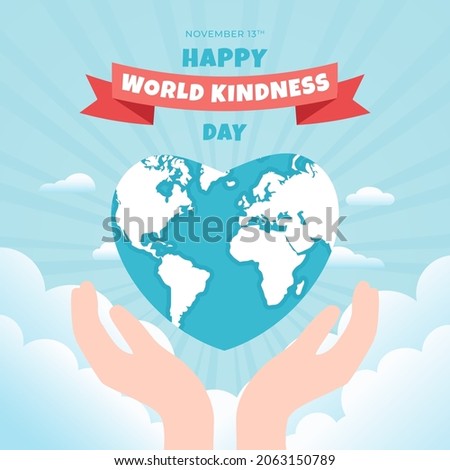 Happy World Kindness Day November 13th banner background design. World Kindness Day illustration design