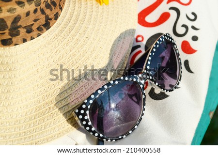 beautiful vintage glasses, hat, lady\'s bag