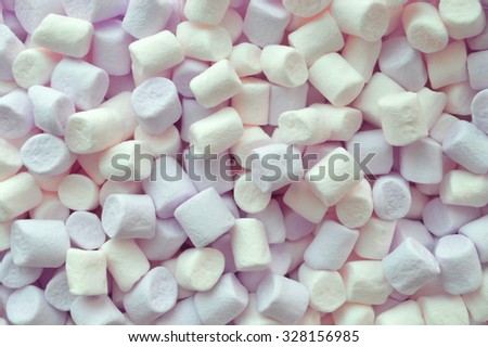 Colorful small marshmallows