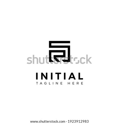 Logo design letters R and S. Square shape. Vector template Stock fotó © 
