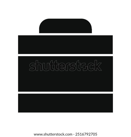 Toolbox bag icon, bag icon black