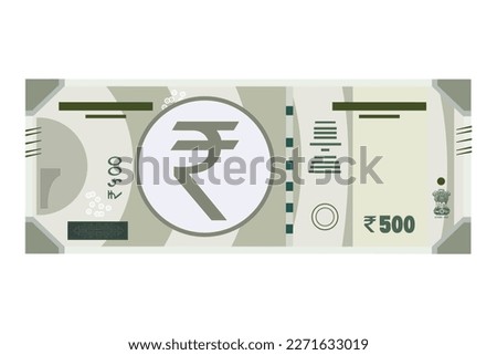 Indian 500 rupee note vector illustration