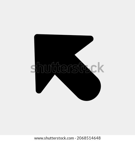 Up left arrow icon vector illustration in solid style, use for website mobile app presentation