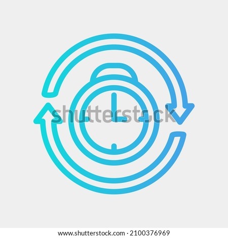 Reschedule icon vector illustration in gradient style about calendar and date, use for website mobile app presentation