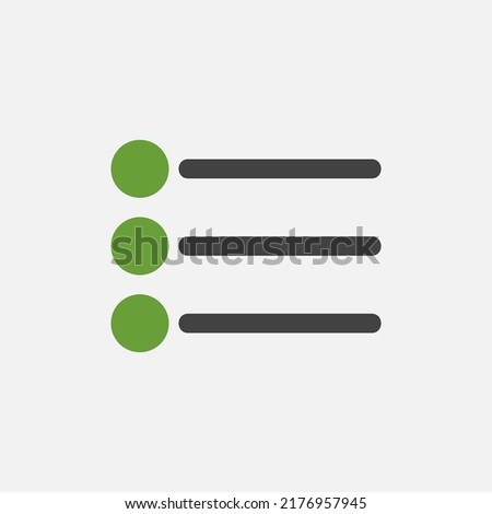Bullet list icon in flat style about text editor, use for website mobile app presentation