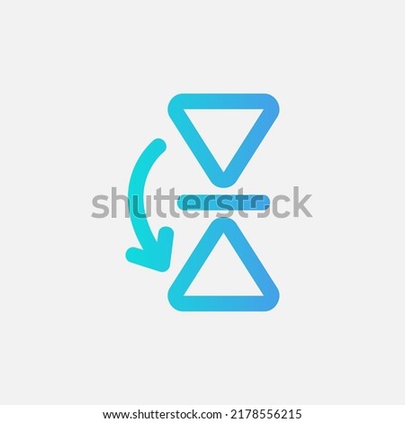 Flip horizontal icon in gradient style about text editor, use for website mobile app presentation