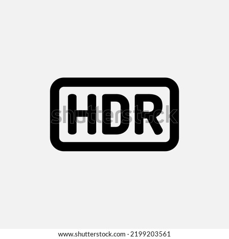 Hdr icon in line style about camera, use for website mobile app presentation
