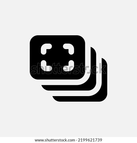 Burst icon in solid style about camera, use for website mobile app presentation