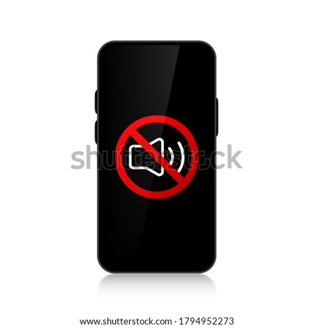 Flat icon on white backdrop. Flat style. Phone icon vector. Mobile phone black screen. Vector illustration.